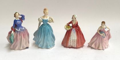 Four Royal Doulton lady figurines: 'Janet', 'Invitation', 'Blithe Morning' and 'Enchantment' (4)