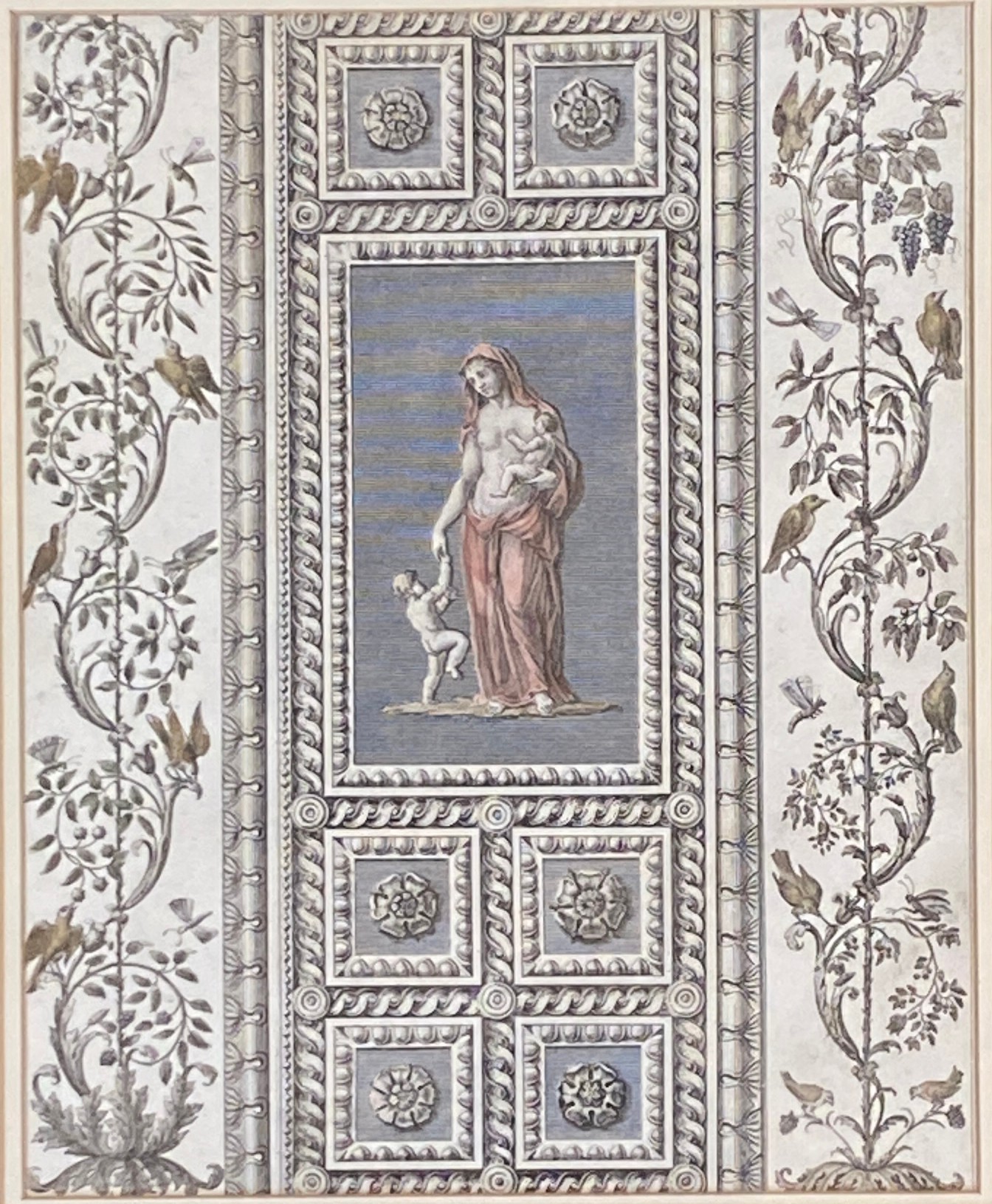 Michelangelo Pergolesi (1760-1801), two hand coloured engravings, being designs for low relief - Image 2 of 5