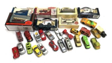 A quantity of die-cast and other model vehicles to include matchbox, hot wheels, corgi, etc