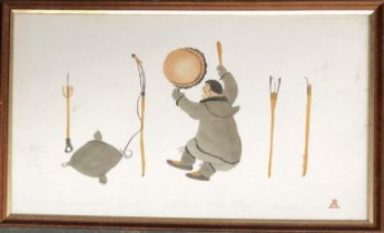 Lipa Pitsiulak (1943–2010), 'Song for a good hunt', signed in pencil, dated 1980, numbered 19/50,
