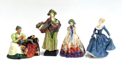 Four Royal Doulton figurines: 'Sweet Lavender', 'Easter Day', 'Fragrance', 'Wardrobe Mistress',