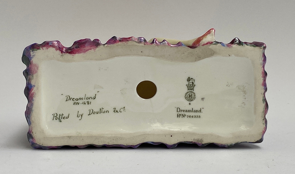 A Royal Doulton Art Deco figurine, 'Dreamland', designed by Leslie Harradine, model no. HN1481, - Image 7 of 10