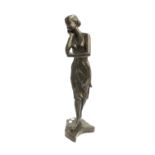 A resin figure of a posing lady, 64cmH