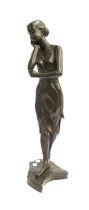 A resin figure of a posing lady, 64cmH