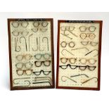 A pair of 'National Health Frame Styles' spectacle display pin boards, each approx. 49x31cm