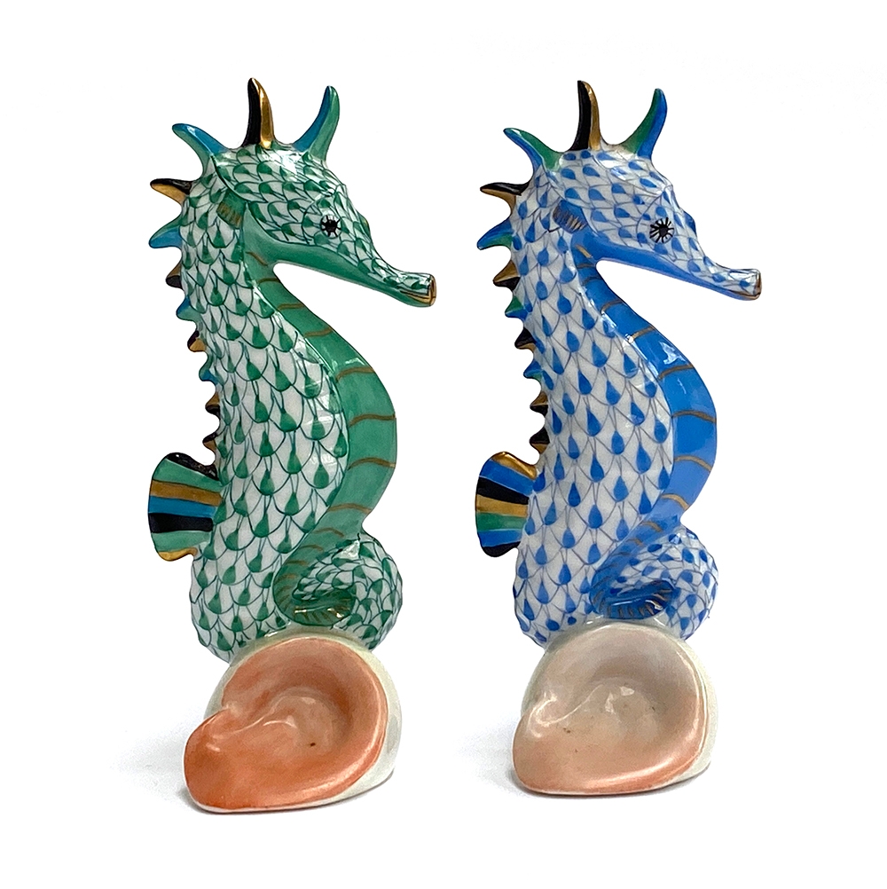Two Herend Hungary porcelain seahorses, each approx. 10cm (2) - Image 2 of 7