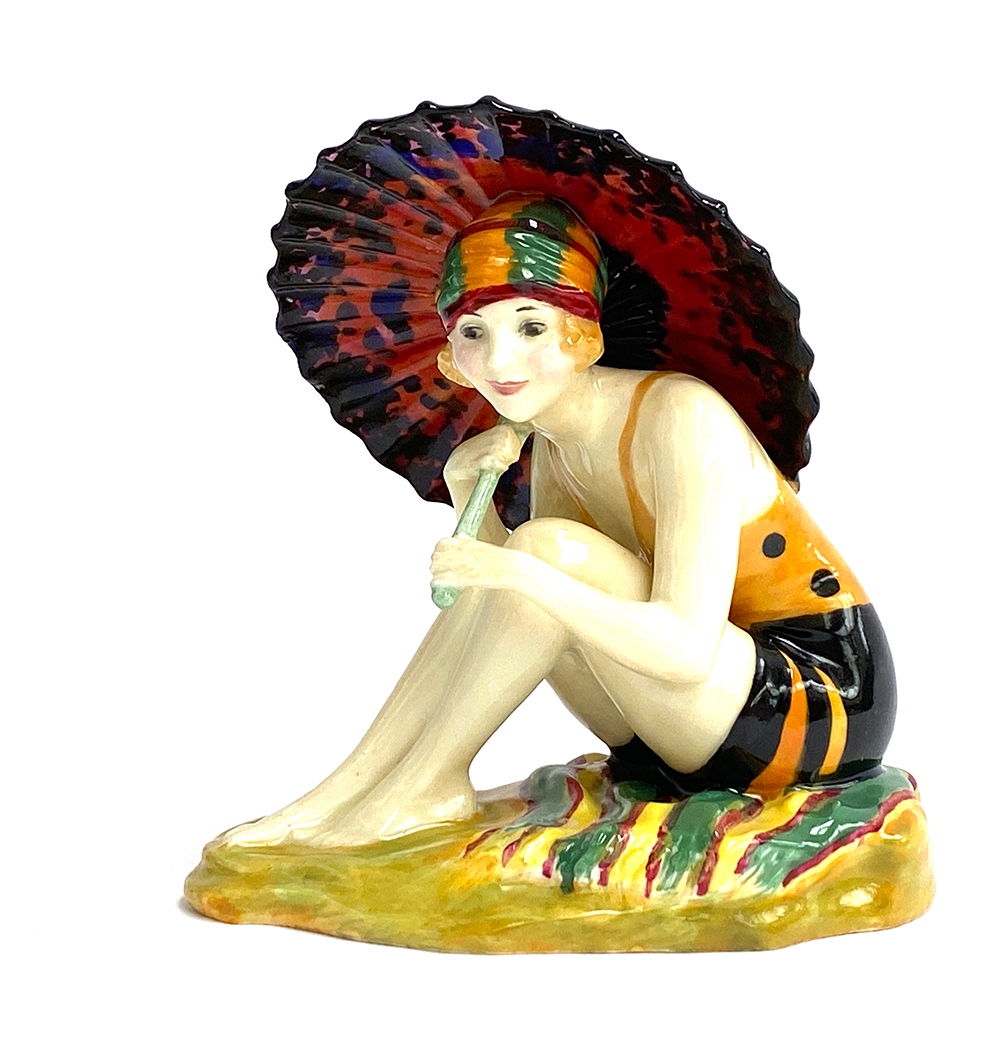 A Royal Doulton Art Deco figurine, 'Sunshine Girl', model no. HN1348, designed by Leslie