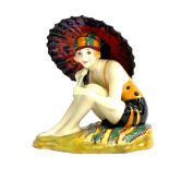 A Royal Doulton Art Deco figurine, 'Sunshine Girl', model no. HN1348, designed by Leslie