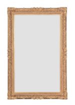 A large 20th century giltwood and gesso wall mirror, 170cm high, 110cm wide