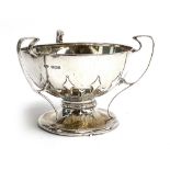 An Arts and Crafts silver tri-handled bowl, James Dixon & Sons Sheffield, 1908, 9cmH, 151g