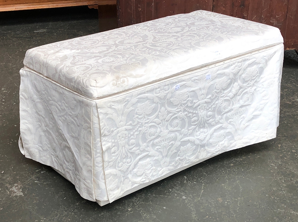 An upholstered blanket box, 89cmW