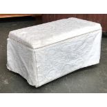 An upholstered blanket box, 89cmW