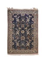 A Tabriz part silk rug, approx. 134x76cm