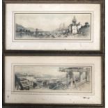 Two 19th century hand coloured lithographs, 'Dinant and Castle Bouvignes on the Meuse' and 'The