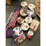 A large quantity of Christmas gift boxes, wrapping paper etc
