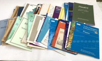 BOOKS/PAMPHLETS. A tray of music scores and test/training pieces. All in good or better condition.