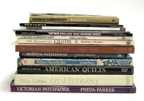 BOOKS, QUILTING, EMBROIDERY, NEEDLEWORK etc. c.18 items (books and pamphlets) in VG condition.