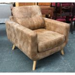 A John Lewis 'Barbican' leather armchair, 87cmW 95cmD, rrp. £1449