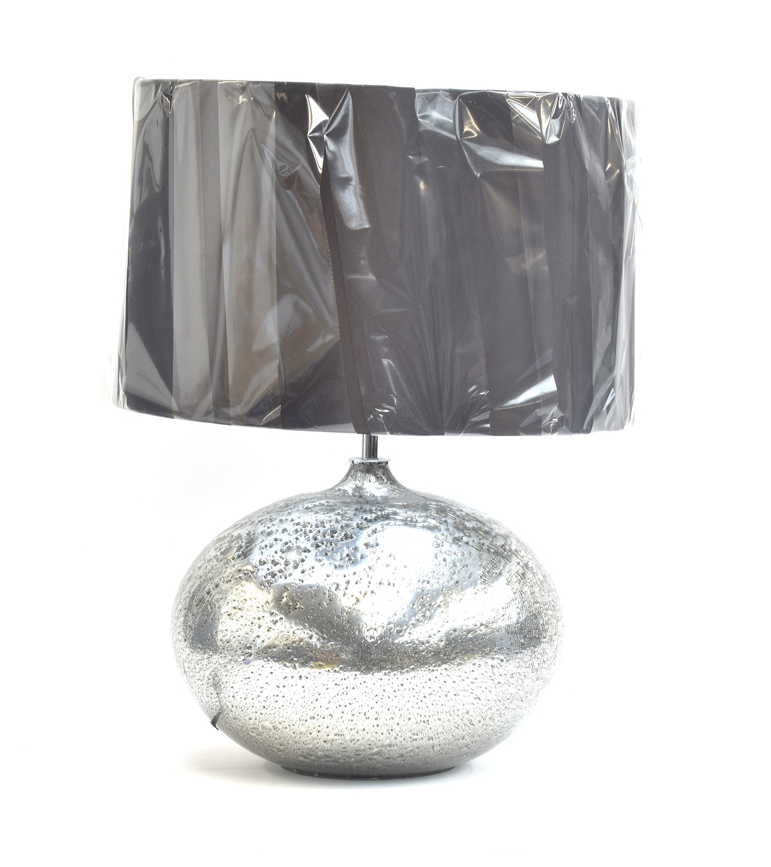 A Heathfield & Co. 'Galileo' silver glass table lamp, with shade, height to top of fitting 36cm rrp. - Image 2 of 2