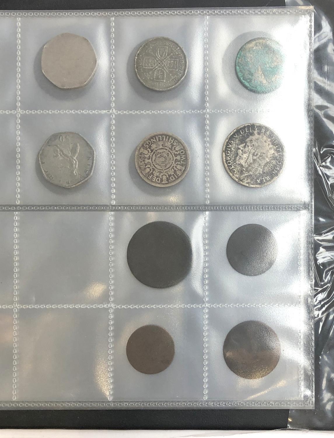 A small quantity of British coins to include pre 1947 silver, half crown 1931, one florin 1936,