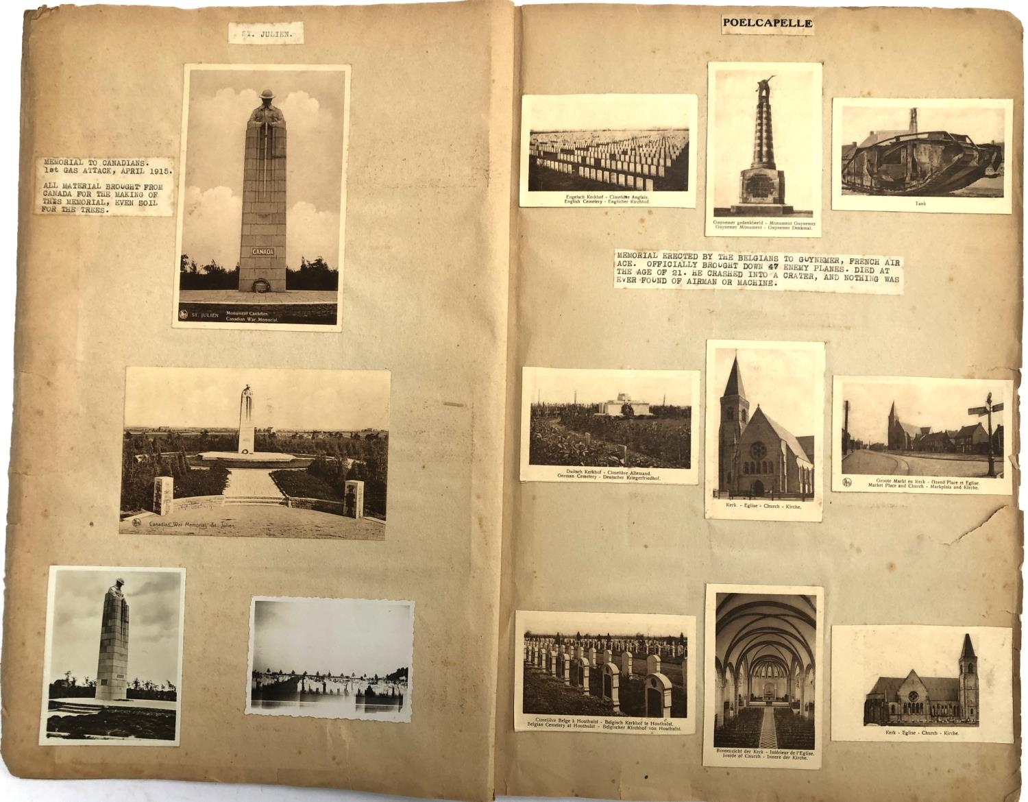 A 1936 scrapbook containing a quantity of photographs and postcards relating to the Canadian - Image 5 of 6