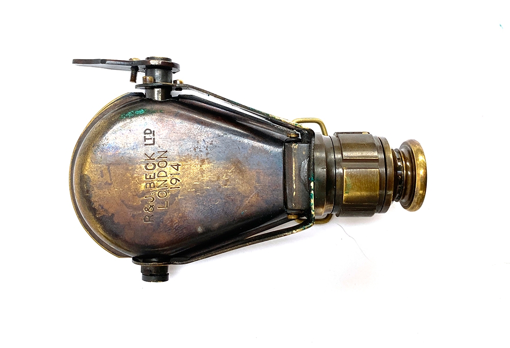 An early 20th century pocket telescope, by R.J Beck 1914, in leather case - Image 2 of 2