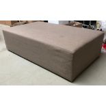 A very large contemporary upholstered centre stool, 172x102x48cmH