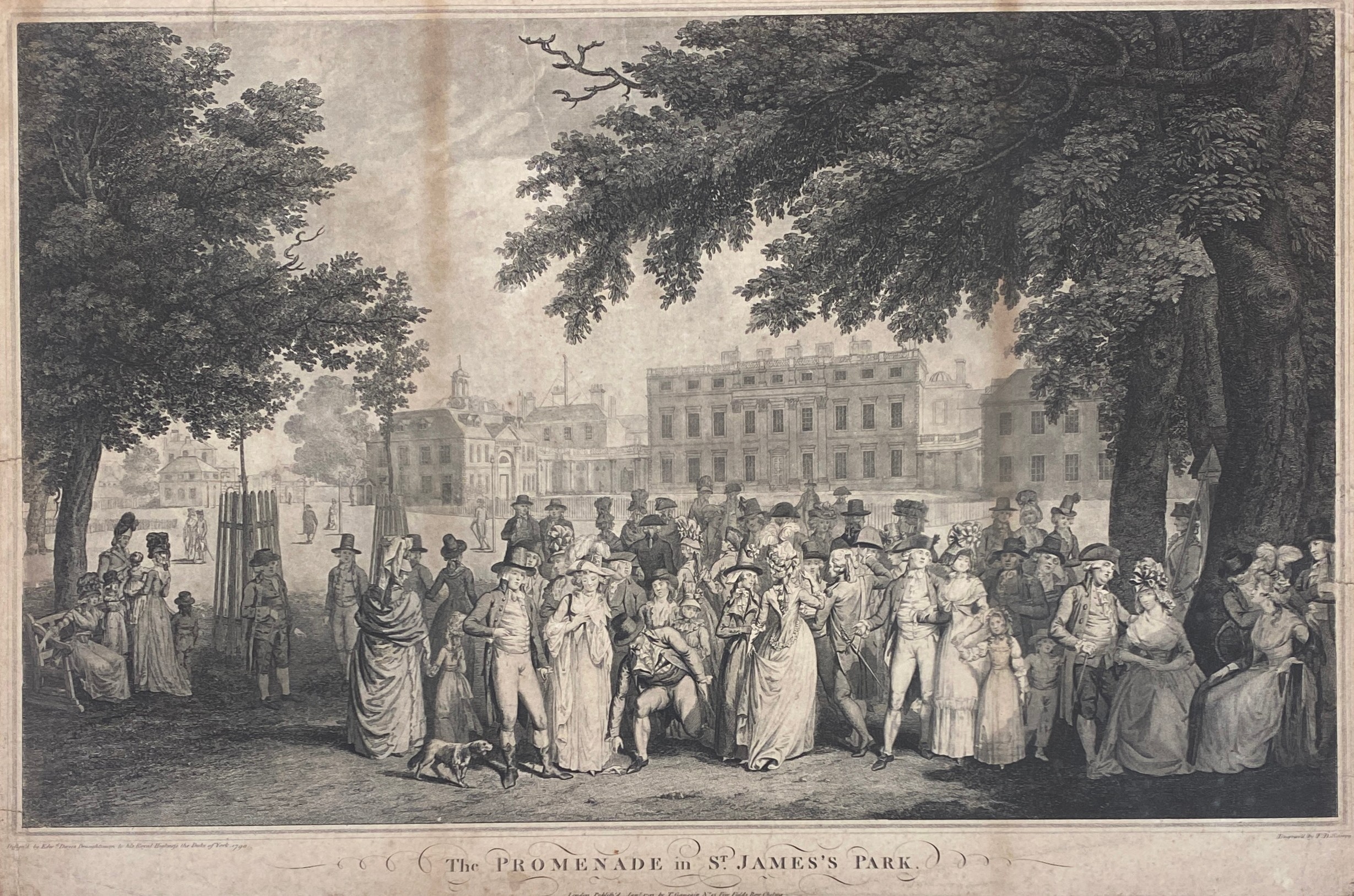 After Edward Dayes, two large late 18th century engravings, 'An Airing in Hyde Park' and 'The - Image 2 of 5