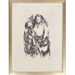 20th century lithograph, 'Mother', artists proof, signed indistinctly in pencil, 30x21cm