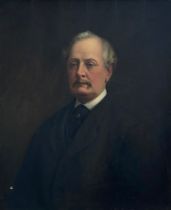 Stuart G. Davis (British, 1863-1947), portrait of a Victorian gentleman, oil on canvas, 75x52cm