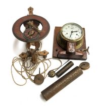 A Sestrel ships chronometer; together with a Baumann A.G. Swiss black forest clock (af)
