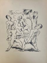 Rudolf Grossman (1882-1941), 'Die Boxer', from 'Deutsche Graphiker der Gegenwart', lithograph, 1920,