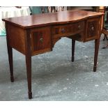 A early 20th century mahogany sideboard in George III style, with three drawers, 108x54x76cmH