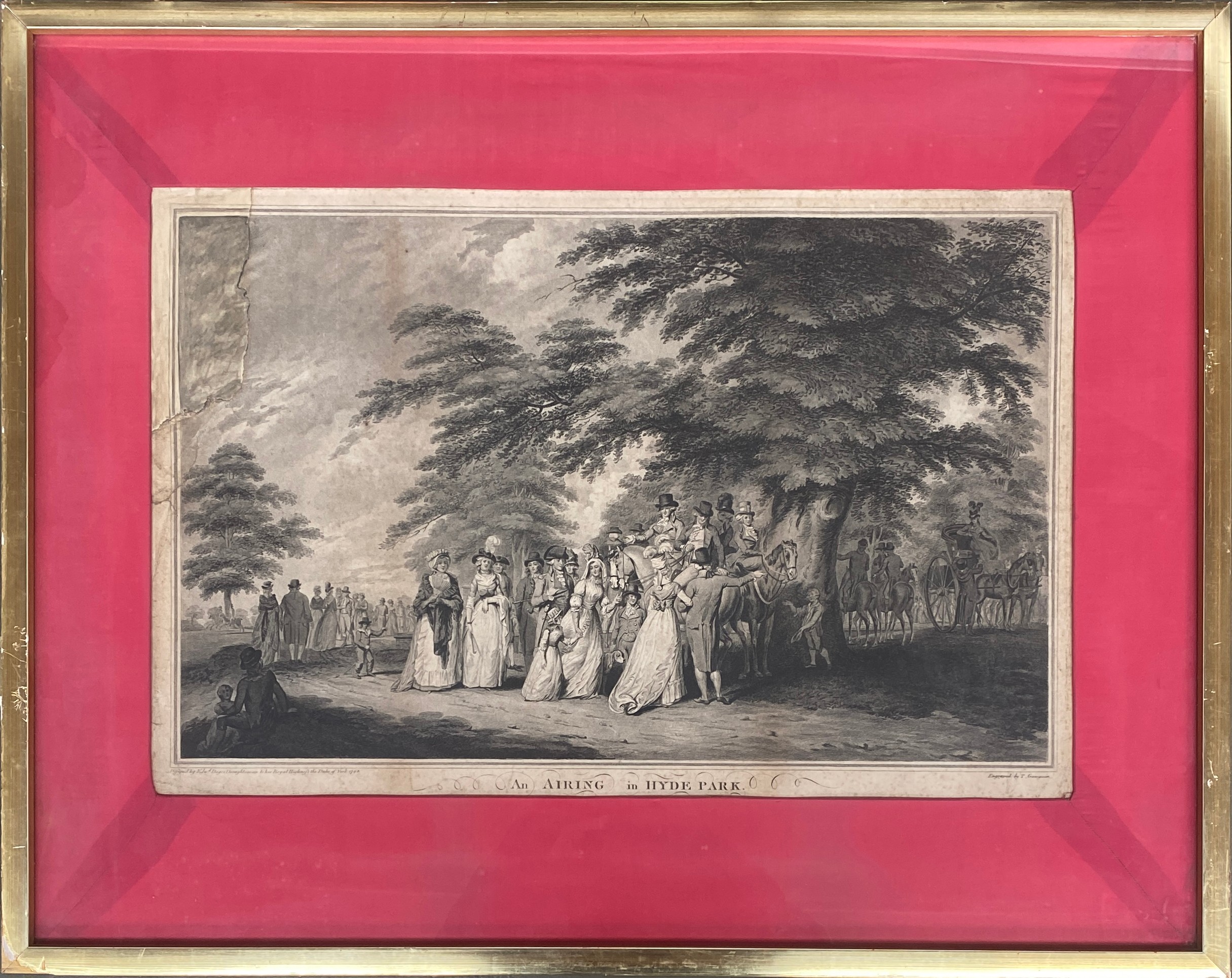 After Edward Dayes, two large late 18th century engravings, 'An Airing in Hyde Park' and 'The - Image 5 of 5