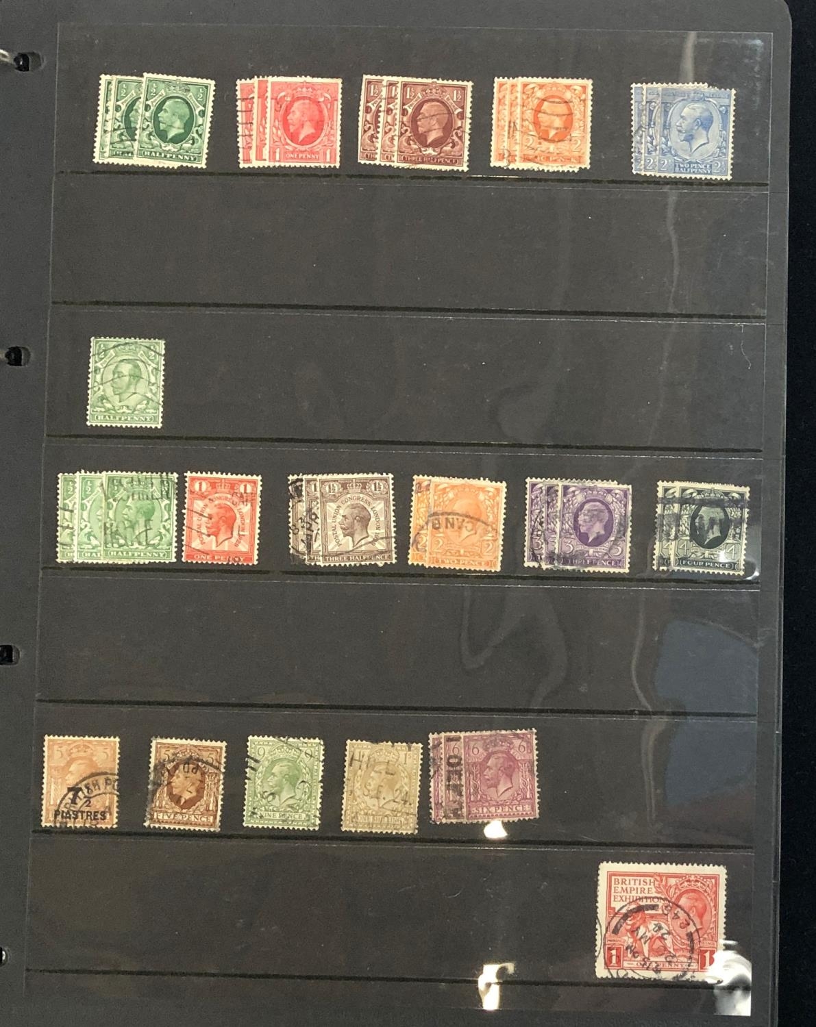 A large quantity of British definitive and commemorative stamps in three black albums, Victorian - Image 4 of 7