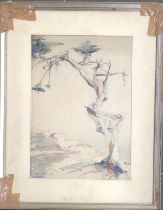 Frederic Soldwedel (1886-1957), watercolour of a tree, 50x35cm