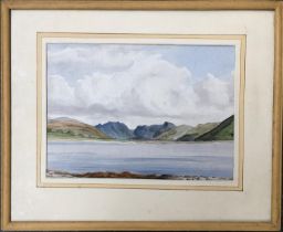 20th century watercolour of Scottish scene, 19x27cm