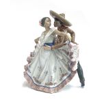 A Lladro large figure group, Mexican Dancer, modelled as a couple dancing, sculpted by Regino