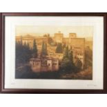 An etching of Al-Hambra, Granada; signed and dated 2006, numbered 10/150, 31x43cm