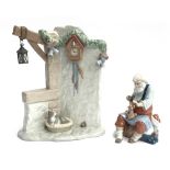 A boxed Lladro 'It's Almost Time' (Santa's Workshop) figurine, model no. 6895, 28cmH; together