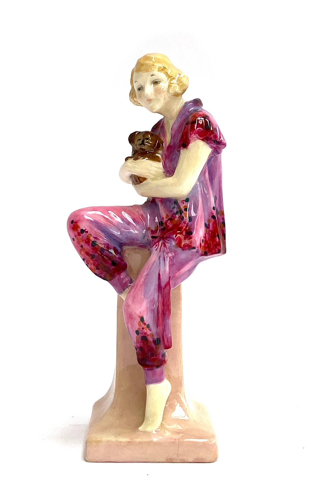 A Royal Doulton Art Deco figurine, 'Lido Lady', designed by Leslie Harradine, model no. HN1220,