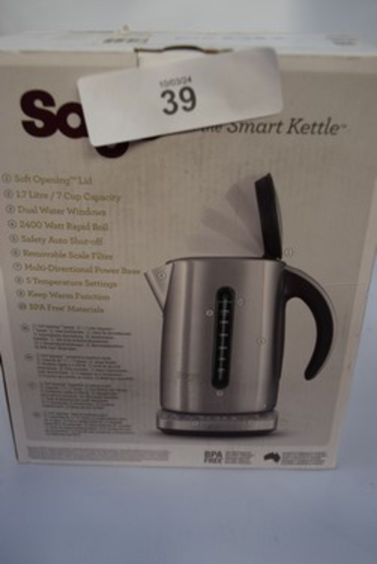 5 x electrical products, including Sage Smart kettle, Russell Hobbs cordless iron and Tower air - Image 5 of 6