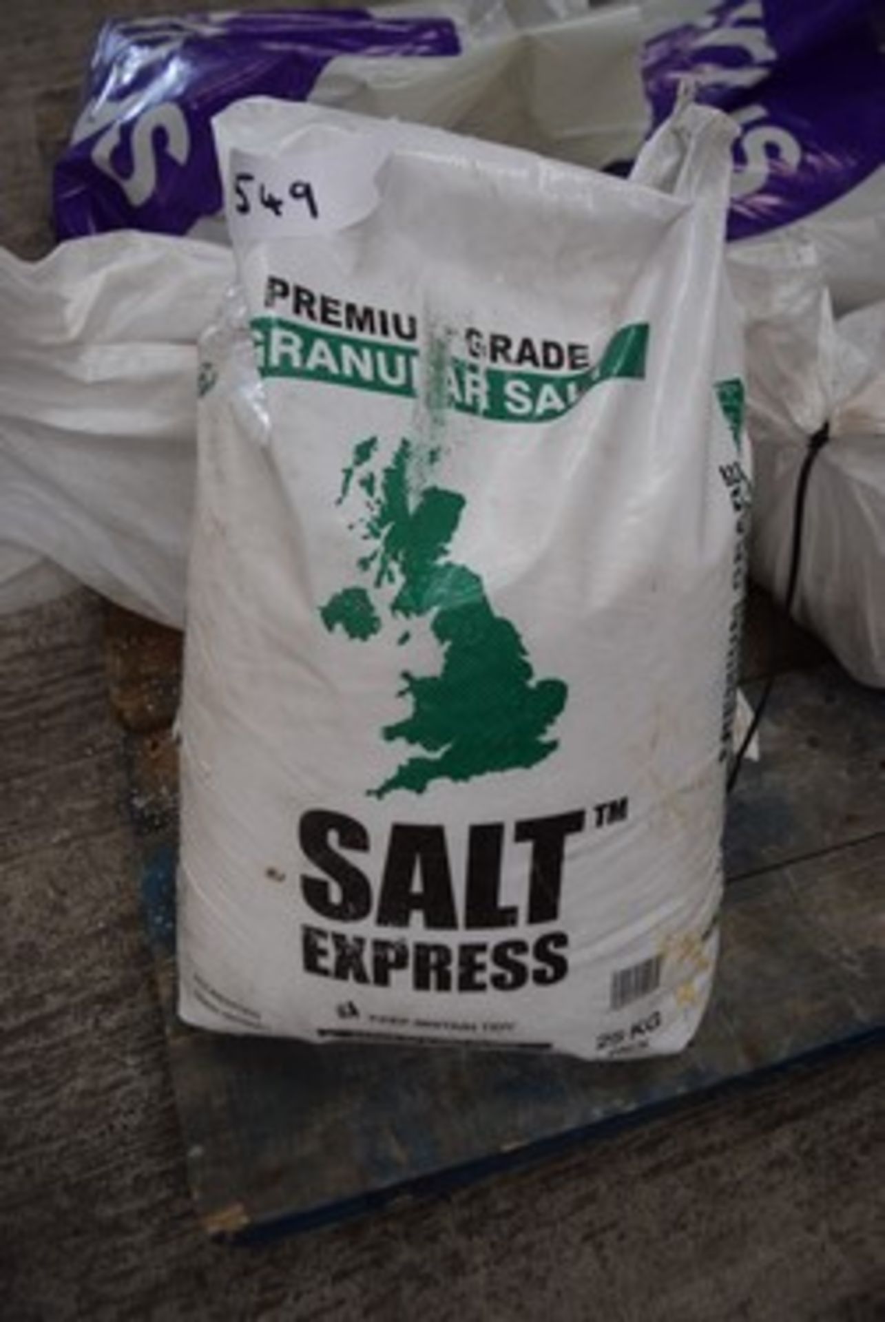 2 x black and yellow PVC grit salt bins and 4 x bags of rock salt, 1 x bag of granular salt - new ( - Image 3 of 4