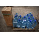 A pallet of 14 x Latis and other natural mineral water, 15L containers together with 1 x Primo wate