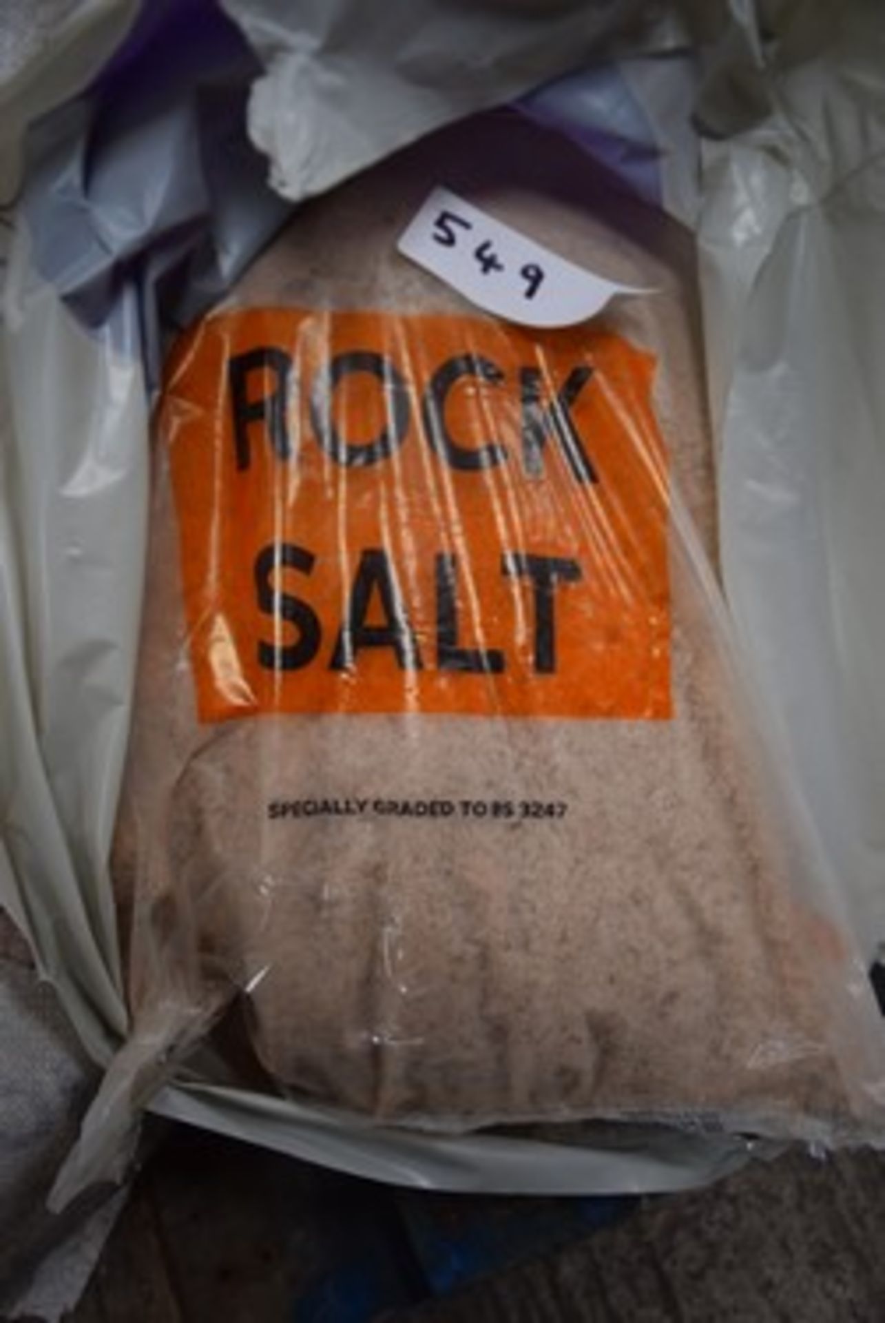 2 x black and yellow PVC grit salt bins and 4 x bags of rock salt, 1 x bag of granular salt - new ( - Image 4 of 4
