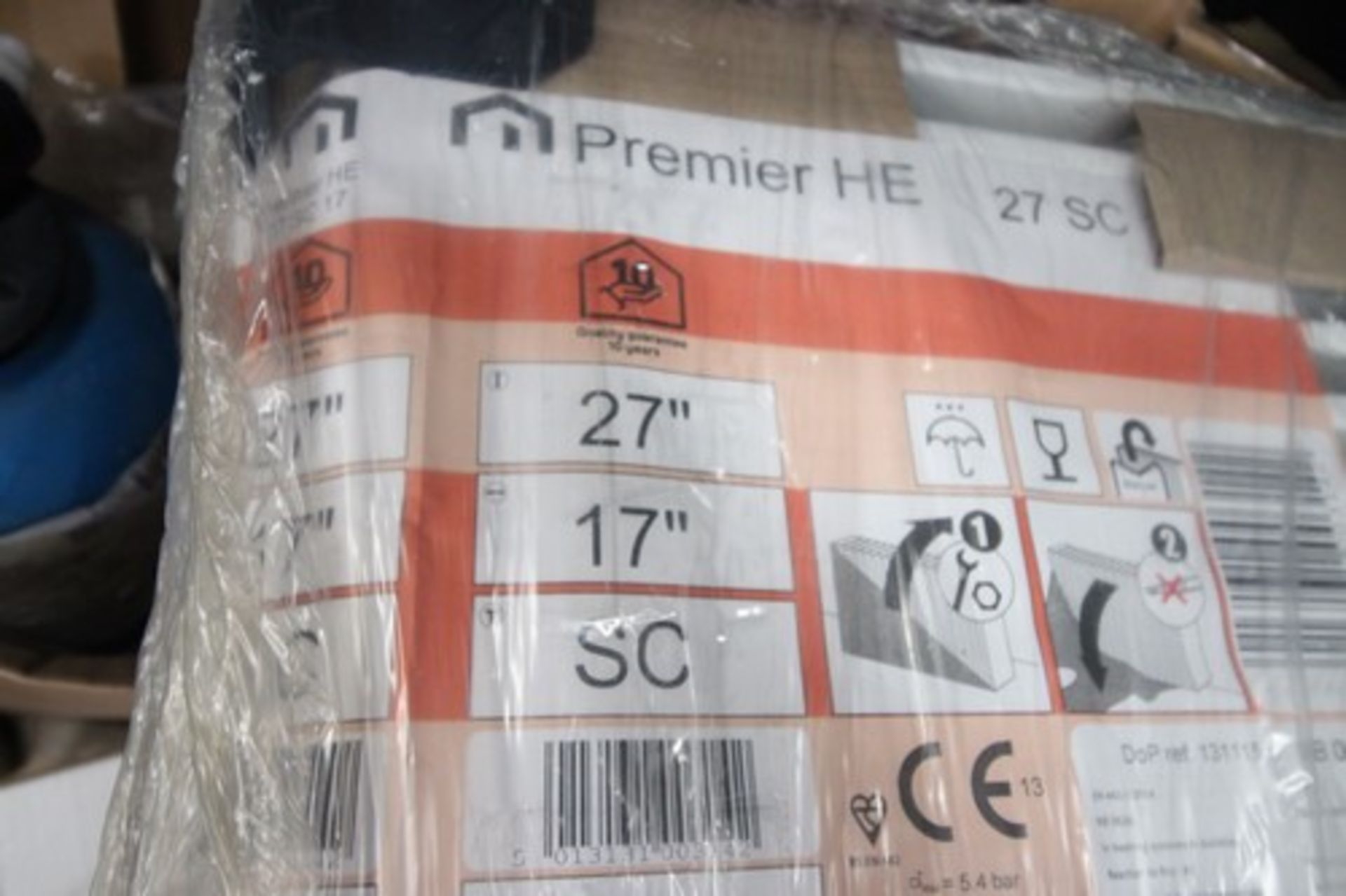 2 x Myson Premier HE 27" x 17" single radiators - Sealed new in pack (GS5) - Image 2 of 2