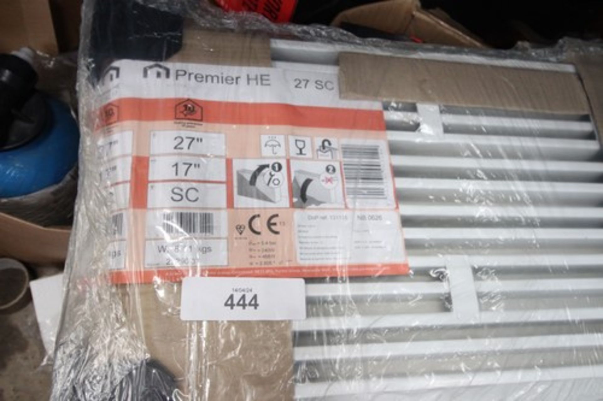 2 x Myson Premier HE 27" x 17" single radiators - Sealed new in pack (GS5)