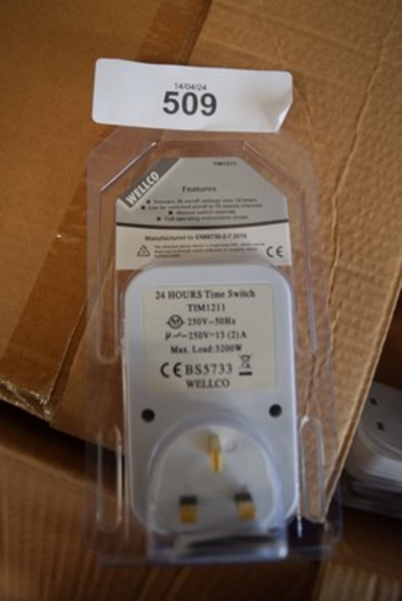 1 x box of 48 x Wellco 24 hour plug in segment timer socket - new in sealed pack (TS) - Image 3 of 3