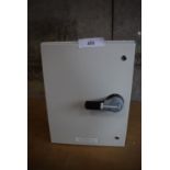 1 x Hager 200A triple pole+ neutral metal fused switch, some slight damage to paintwork - new (TS)