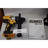 1 x DeWalt 17v XRp brushless cordless pistol drill, model: DCD996, box and battery not included -